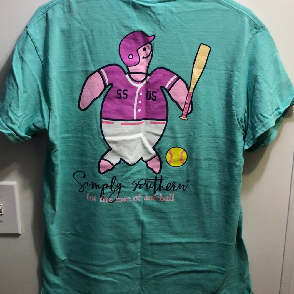 Ladies Simply southern softball t shirt